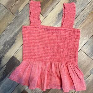 Pink ruffled milkmaid tank top |Western | Babydoll | Y2k summer